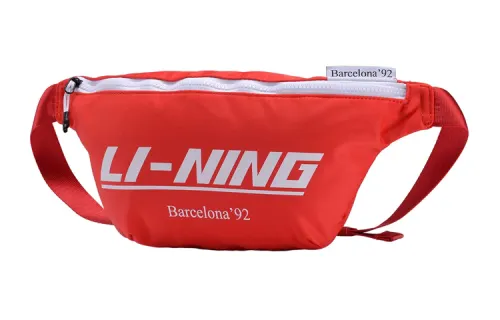 Li Ning Sports Fashion Collection Polyester Fanny Pack Regular Unisex Red