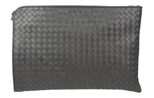 Bottega Veneta Sheepskin Clutch Men's Gray
