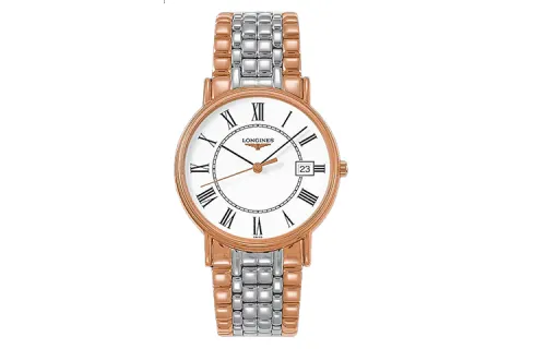 LONGINES Magnificent Collection Quartz Movement Men's Watch 38.5mm White Dial Stainless Steel Case