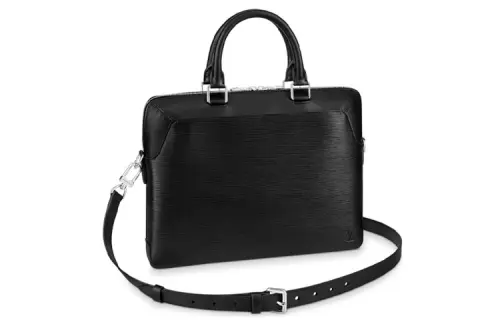 LOUIS VUITTON Epi Cow Leather Briefcase, Business Bag, Laptop Bag, Handbag, Shoulder Bag, Crossbody Bag Men's Black