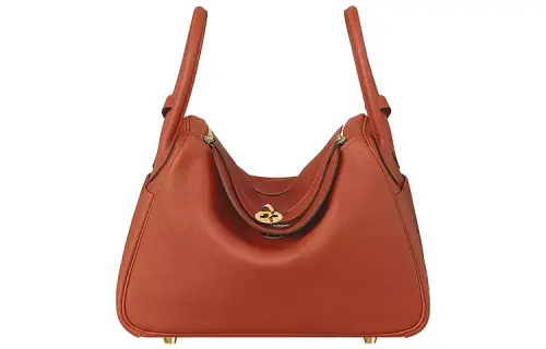 HERMES Lindy Evercolor Calfskin Handbag Regular 30 Women's J9 Blush Red