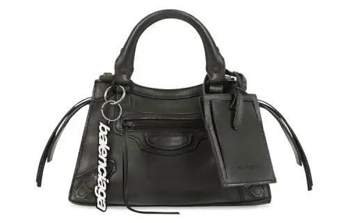 Balenciaga Cow Leather Handbag Women's Black