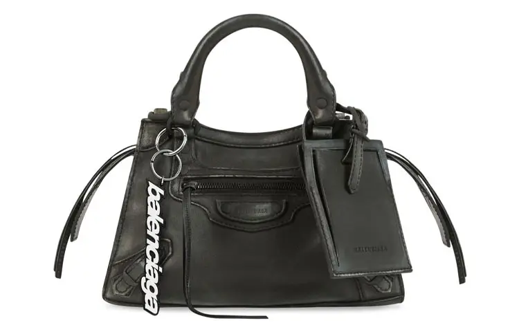 Balenciaga Cow Leather Handbag Women's Black