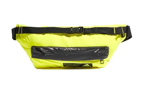 Adidas Polyester Crossbody Bag, Fanny Pack Regular Women's Neon Yellow