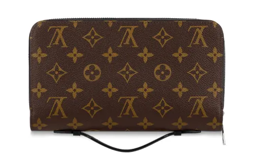 LOUIS VUITTON Zippy Wallet Monogram Macassar Xl Brown
