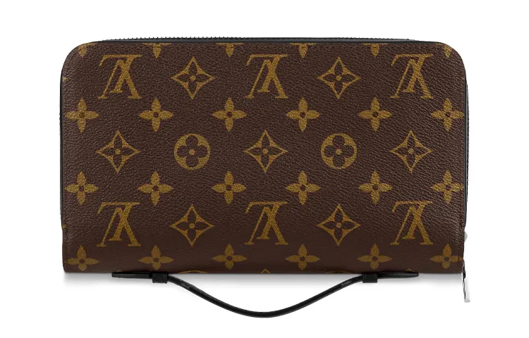 LOUIS VUITTON Zippy Wallet Monogram Macassar Xl Brown