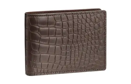 LOUIS VUITTON Multiple Crocodile Leather Wallet Men's Brown