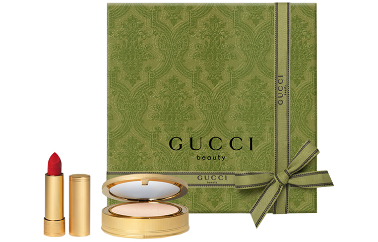 GUCCI Gucci, lipstick, face blush, powder, velvet gift box, makeup primer, matte set, translucent shading, Birthday gift