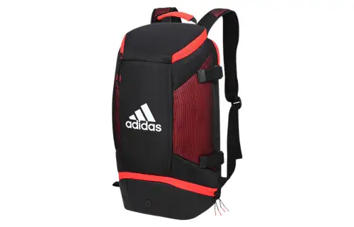 Adidas Polyester Backpack Unisex Black Red
