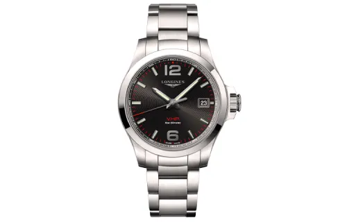 LONGINES Comcast Collection Quartz Movement 50m Waterproof Men's Watch 41mm Black Dial Stainless Steel Case