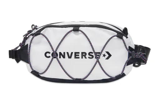 Converse Polyester Shoulder Bag, Crossbody Bag, Sling Bag, Fanny Pack Regular Unisex White
