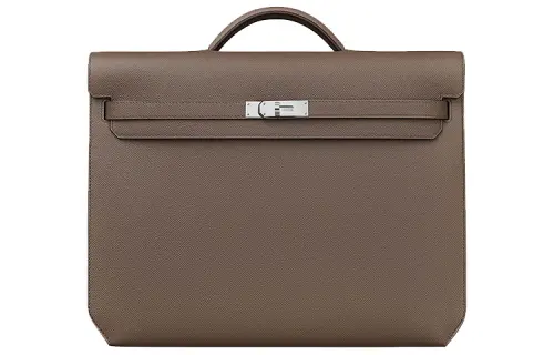 HERMES Kelly Depeches Epsom Leather Handbag 37 Men's 18 Etoupe Elephant Gray