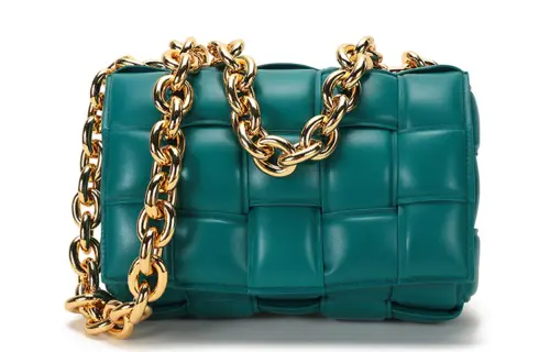 Bottega Veneta Chain Cassette Crossbody Bag Mallard