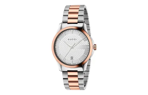 GUCCI G Timeless Collection Wrist Watches Quartz Movement Stainless Steel Strap Silver Dial Men's Watches