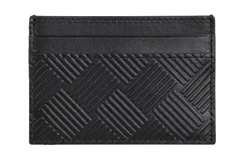 Bottega Veneta Leather Card Holder Men's Black