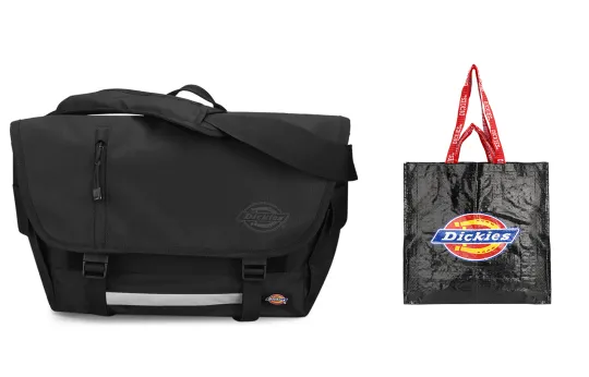 Dickies Polyester Messenger Bag, Handbag, Shoulder Bag, Crossbody Bag Regular Unisex Black