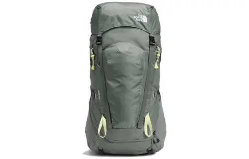 THE NORTH FACE 55L Outdoor Bags Women's Backpack Agave Green & Light Lime Yellow