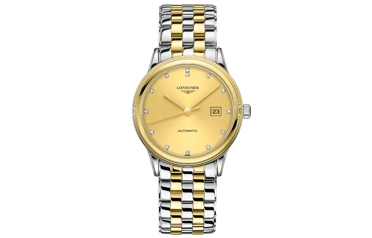 LONGINES Military Flag Collection Automatic Mechanical Movement Date Display Men's Watches Watch Gold Dial