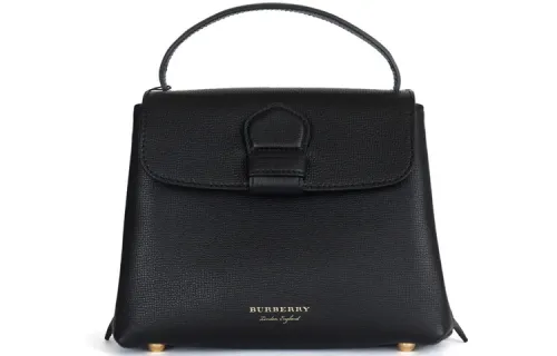 Burberry Grain Cow Leather Shoulder Bag, Crossbody Bag, Handbag Small Women's Black