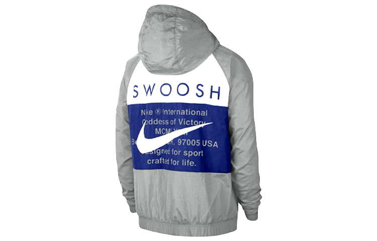 Мужская куртка Nike Swoosh (серая) — фото 2