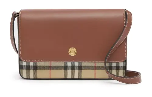 Burberry Vintage Check And Leather Note Bag Mini Archive Beige/Tan