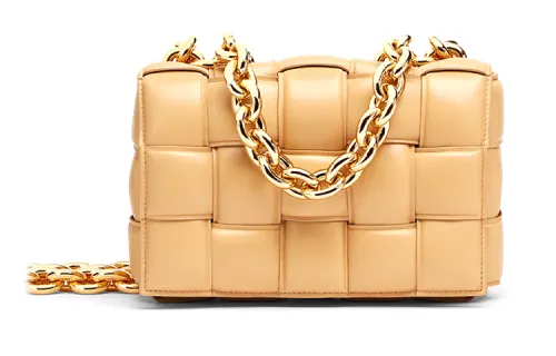 Bottega Veneta Chain Cassette Crossbody Bag Almond