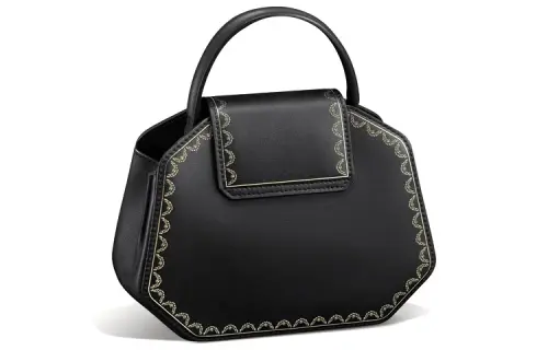 CARTIER Guirlande Calfskin Handbag, Shoulder Bag, Crossbody Bag Mini Women's Black