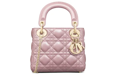 DIOR Lady Dior Sheepskin Handbag, Shoulder Bag, Crossbody Bag, Handbag Mini Women's Lotus Pink/Candy
