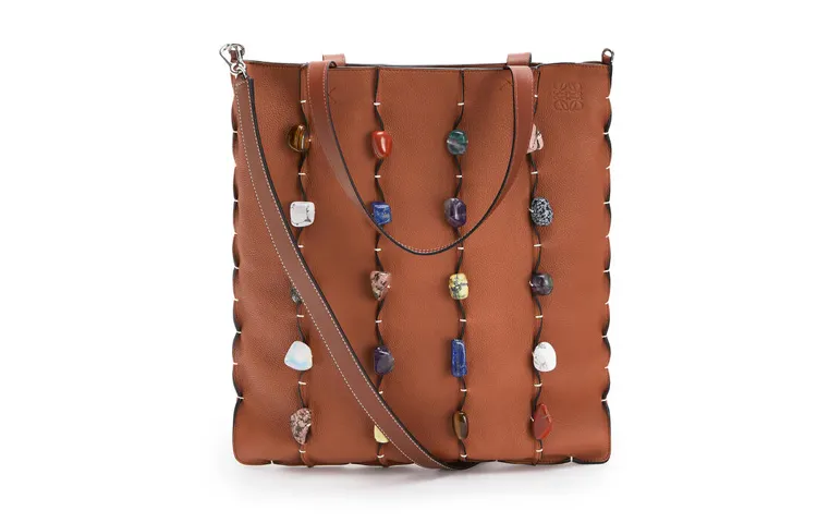 LOEWE Grain Calfskin Tote Bag, Shopping Bag, Handbag, Shoulder Bag, Crossbody Bag Men's Tan