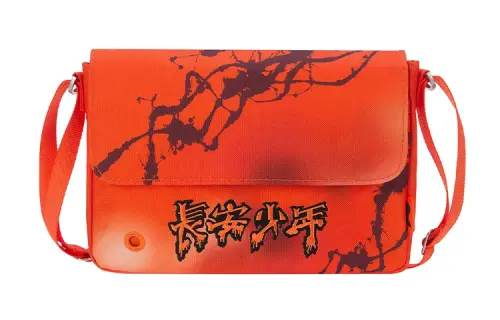 Li Ning Fabric Shoulder Bag, Crossbody Bag Regular Unisex Fluorescent Orange