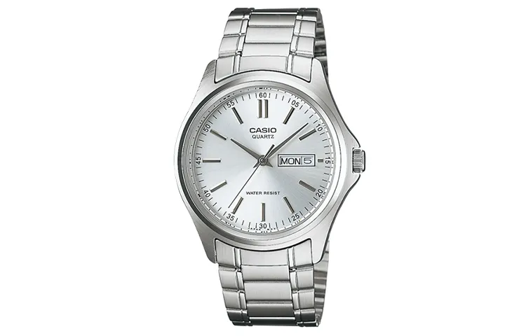 CASIO STANDARD DRESS Quartz Movement Stainless Steel Strap Watch Men's Watches Silver Dial