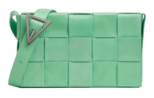 Bottega Veneta CASSETTE Cow Leather Tofu Bag, Shoulder Bag, Crossbody Bag Medium Women's Green