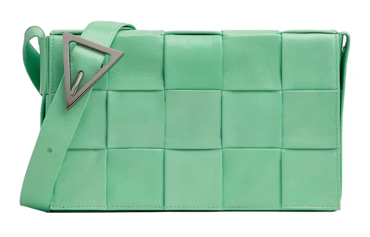 Bottega Veneta CASSETTE Cow Leather Tofu Bag, Shoulder Bag, Crossbody Bag Medium Women's Green