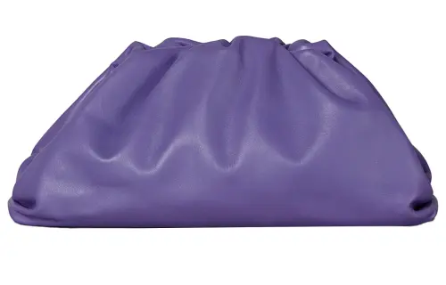 Bottega Veneta Cloud Bag Cow Leather Clutch Large Women's Purple