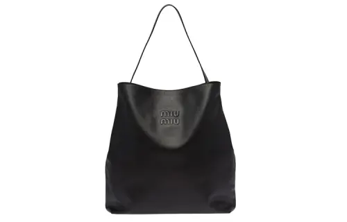 MIU MIU Leather Shoulder Bag, Handbag Regular Women's Black