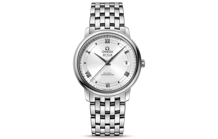 OMEGA Disc Fly Collection Elegant Automatic Mechanical Movement 30m Waterproof Unisex Watch 36.8mm White Dial