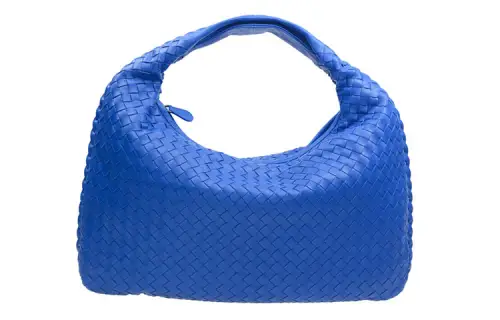 Bottega Veneta Sheepskin Shopping Bag Handbag Women's Blue