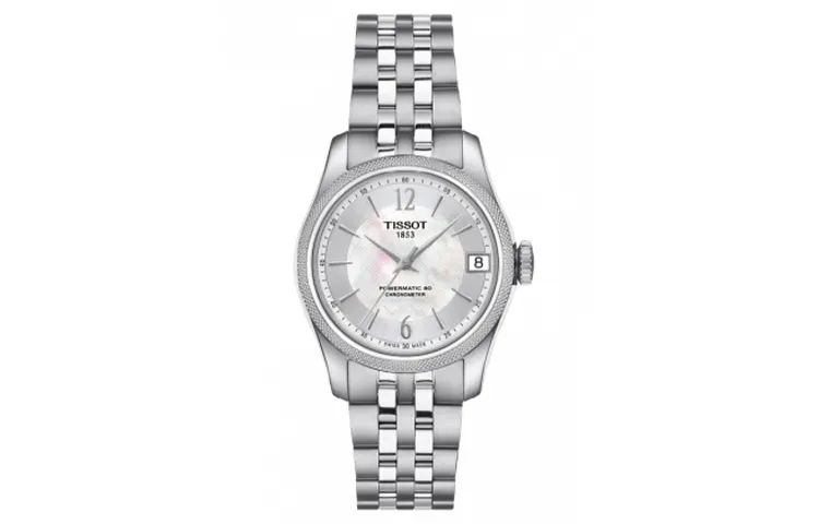 TISSOT Halo Collection Mechanical Movement 50m Waterproof Women's Watch 32mm White Dial Steel Strap