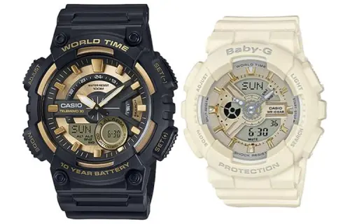 CASIO Unisex Pair Table Series Black Watch