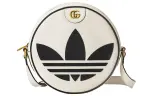 GUCCI X Adidas Originals Collaboration Ophidia Leather Crossbody Bags Women's White