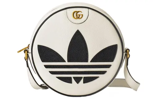 GUCCI X Adidas Originals Collaboration Ophidia Leather Crossbody Bags Women's White