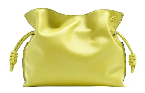 LOEWE Flamenco Nappa Cow Leather Handheld Shoulder Bag, Crossbody Bag Medium Women's Lemon