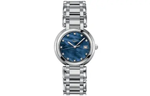 LONGINES Heart Moon Collection Quartz Movement Women's Watch 30mm Blue Dial Stainless Steel Case
