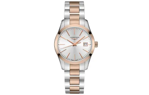 LONGINES Conquest Classic Collection Quartz Movement Women's Watch 34mm Silver Dial