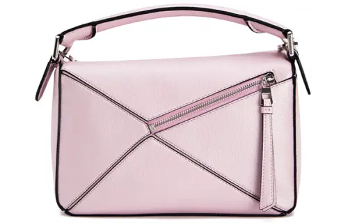 LOEWE Puzzle Cow Leather Shoulder Bag, Crossbody Bag, Handbag Small Women's Pink