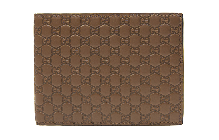 Мужской кошелек Gucci Leather Wallet (коричневый)
