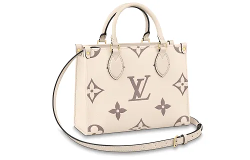LOUIS VUITTON Onthego Pm Creme/Bois De Rose