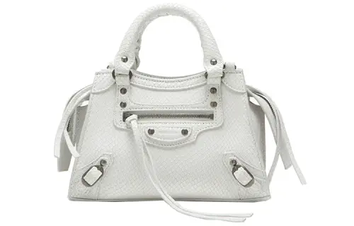 Balenciaga Cow Leather Handbag Women's White