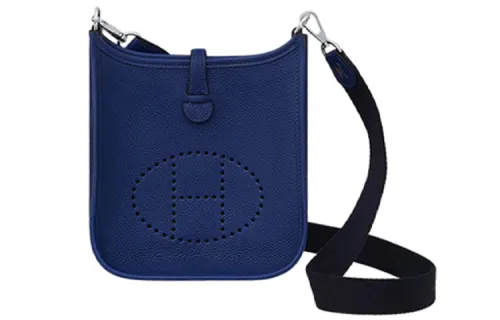 HERMES Evelyne Maurice Bullock Leather Crossbody Bag, Shoulder Bag 16 Women's Sapphire Blue & Indigo