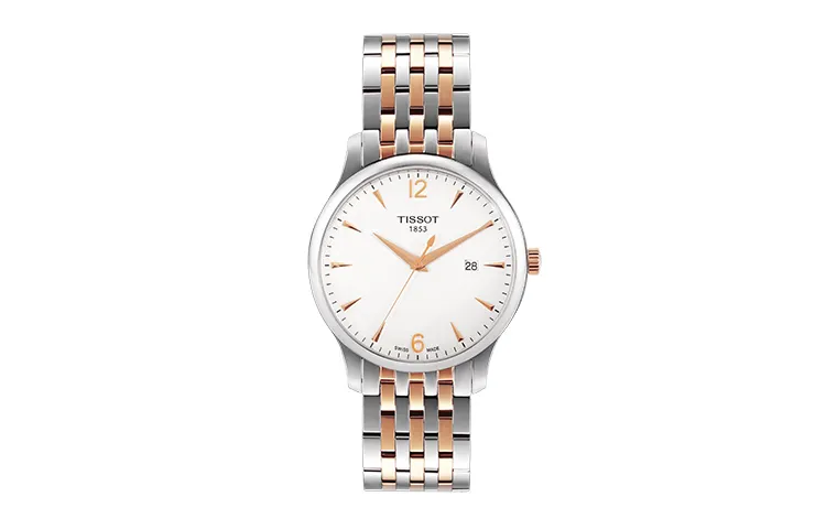 TISSOT Junya Collection Quartz Movement 30m Waterproof Men's Watch 42mm White Dial Stainless Steel Case